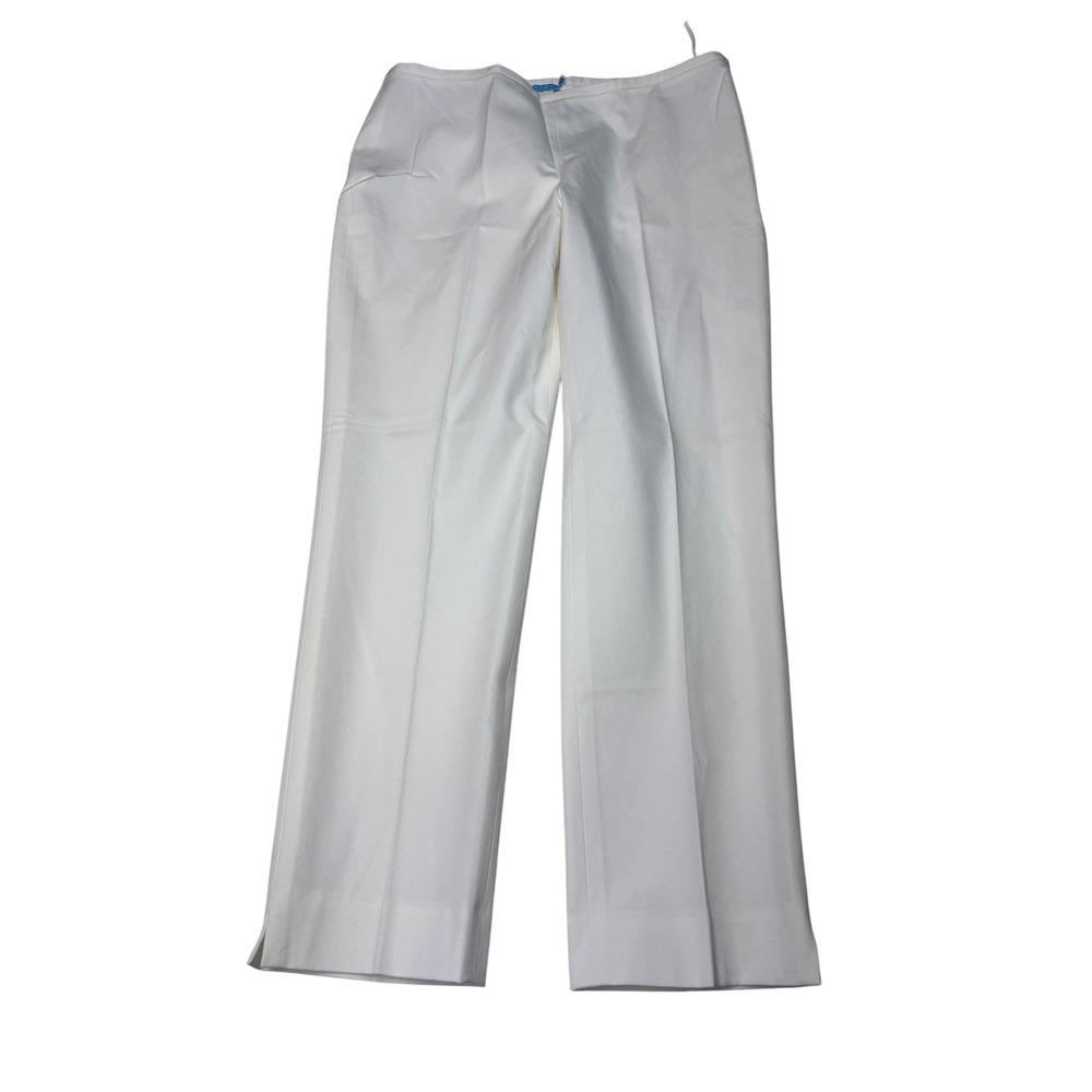 NWT J.McLaughlin Dock Capri Solid White Straight Leg Womens 8 32X26 Side Zip